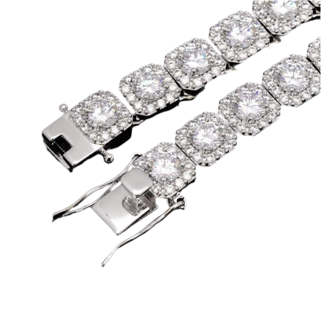 Zirconia square Diamond choker